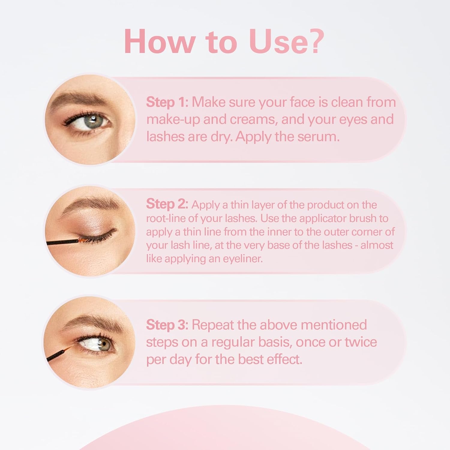 Eyelash Growth Serum | Eyelash Enhancer Serum with Advanced Formula for Longer, Fuller, Healthier and Thicker Lashes - Boost Eye Lash Growth with Lash Serum for a Stunning Look | 3ML