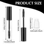 10Ml 10Pcs Empty Mascara Tube and Wand,  Empty Eyelash Serum Tube, Mini Eyelash Bottle with Brush Refillable Clear Mascara Containers for Castor Oil with Leak Stoppers