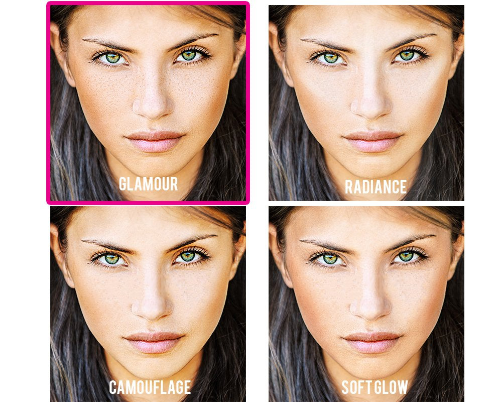 Airbrush Makeup Foundation | Light Golden Beige | GLAMOUR: Natural, Light Coverage, Matte 1.15 Oz.