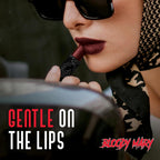 Lipstick Professional Hollywood Makeup Quality -Creamy & Long Lasting – Fashionable Eccentric Gothic Style - Ideal for Halloween - Unique Color & Rich Pigment (Blood Red)