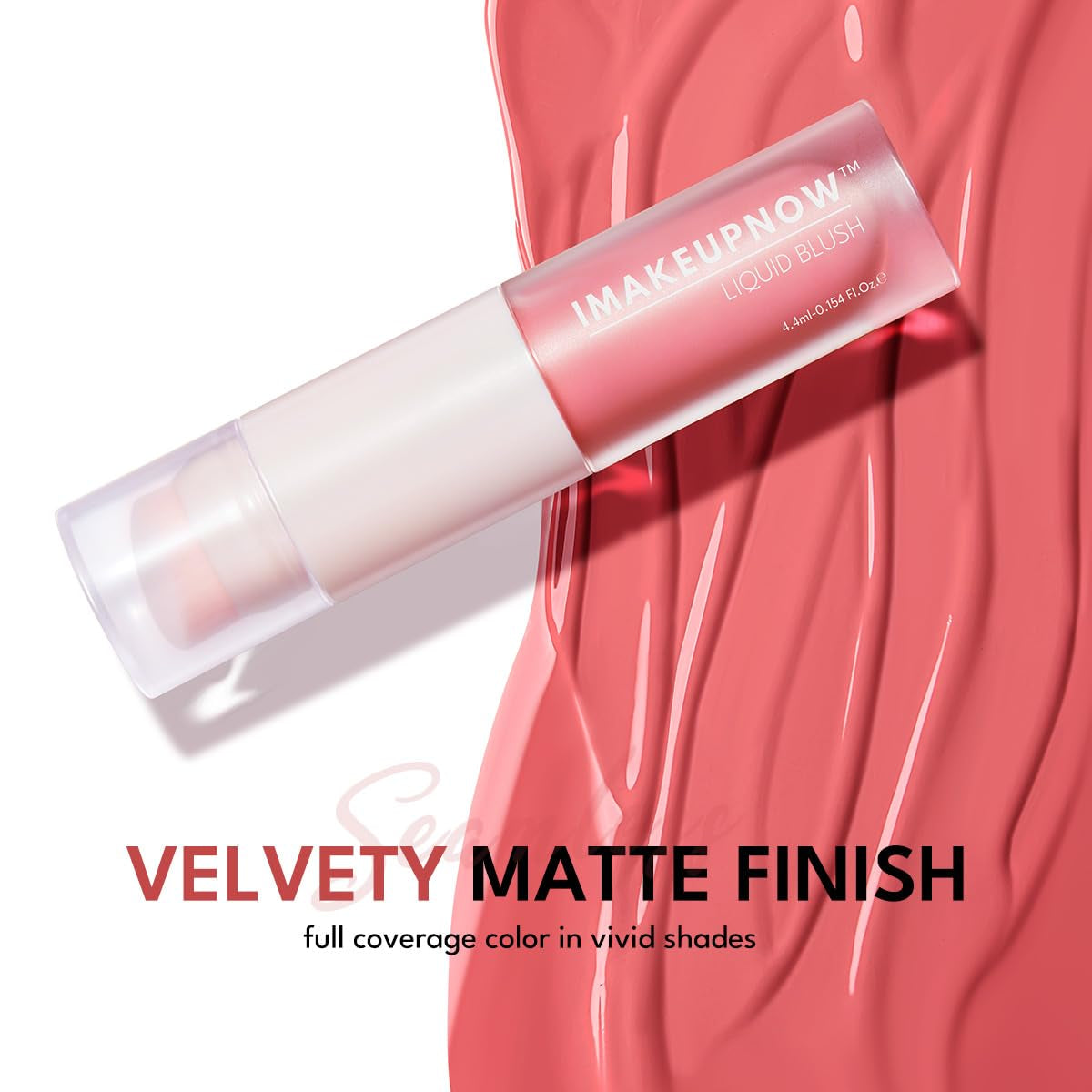 Liquid Blush Stick for Cheeks Natural Matte Finish Make Up, High Pigment Blush Stick Long-Lasting Dewy Cheek Tint with Build in Brush#L001