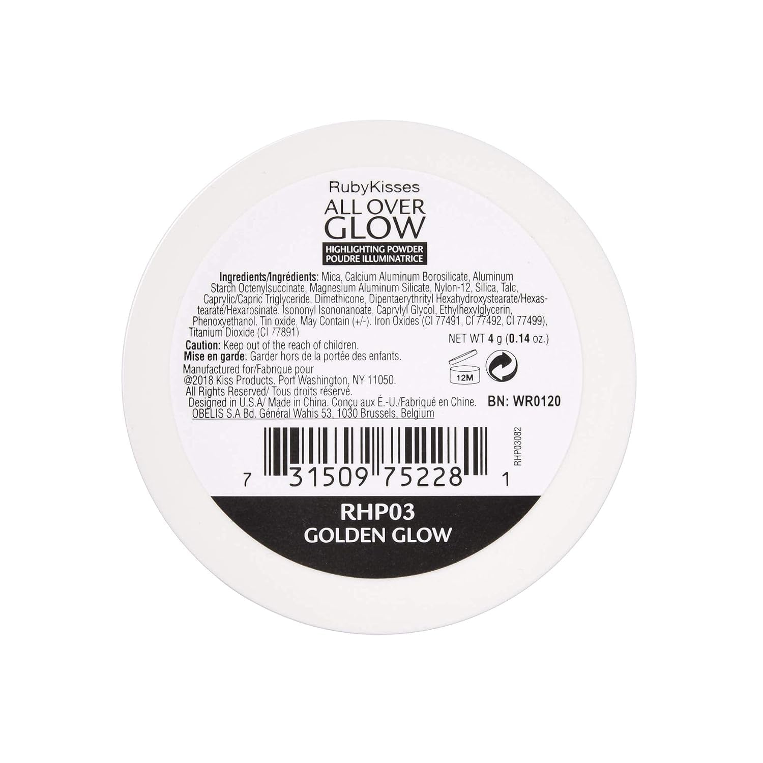 RK All over Glow Highlighting Powder 4G / 0.14Oz (Golden Glow)