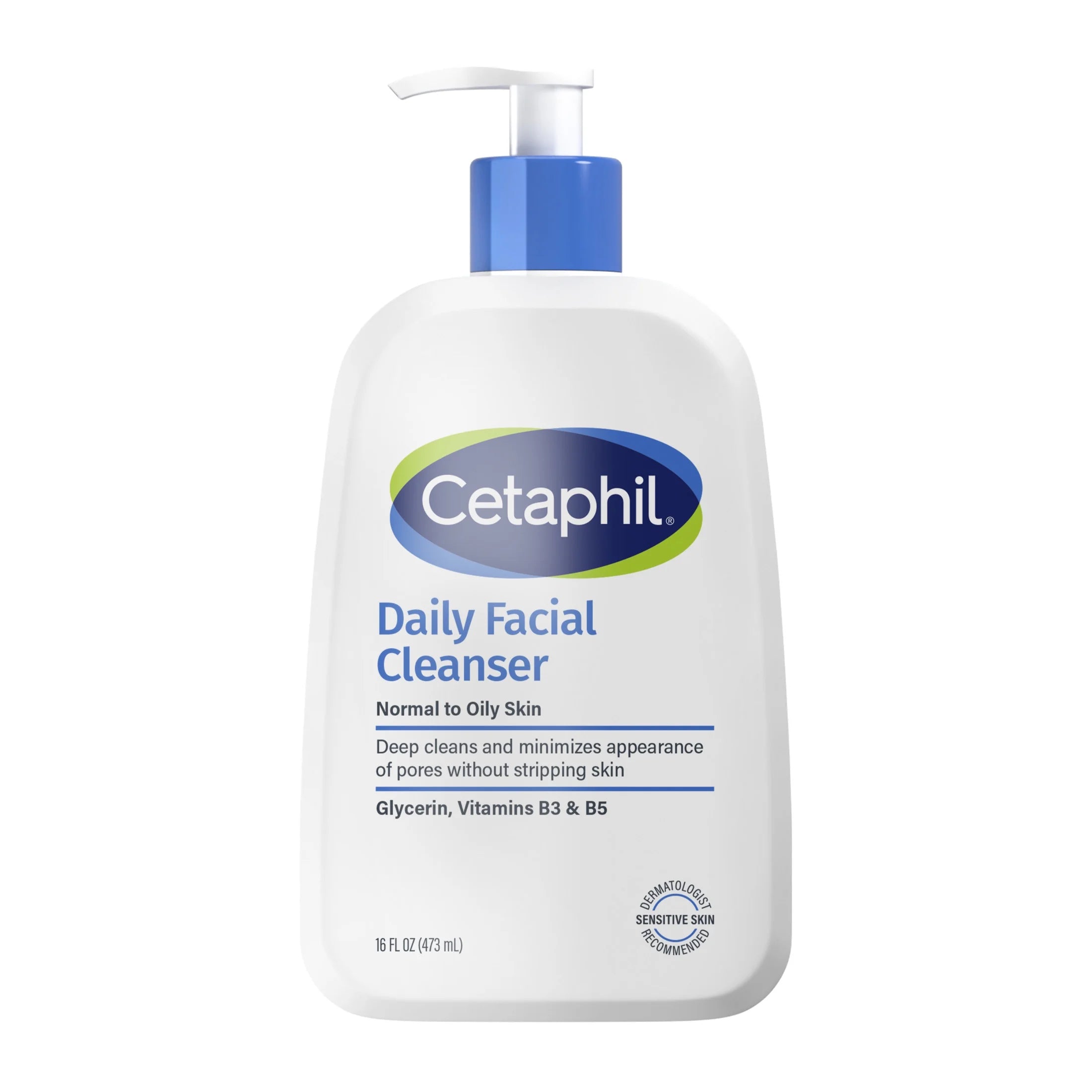 Daily Facial Cleanser for Sensitive, Combination to Oily Skin, 16 Oz