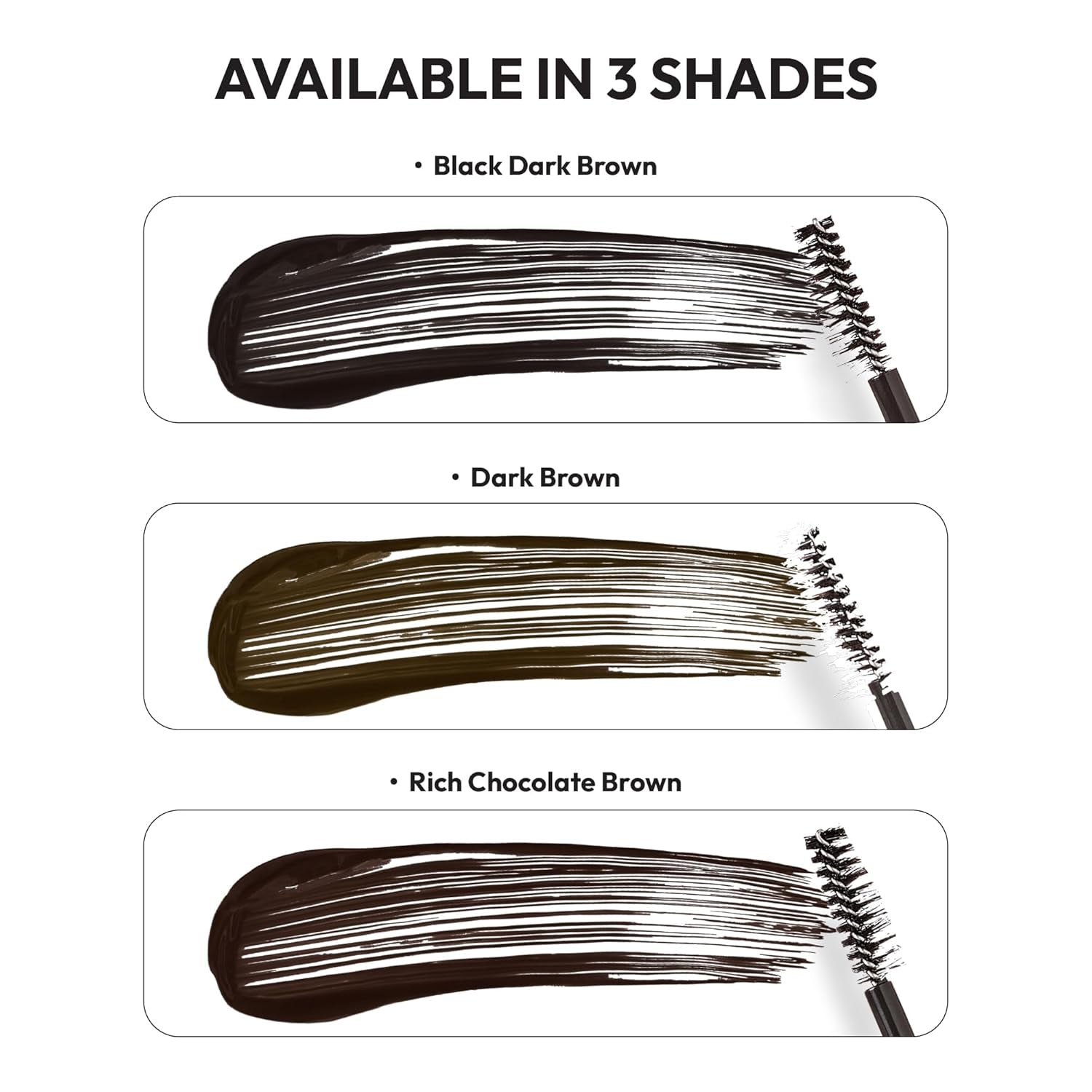 Gobrow Tinted Brow Mascara Eyebrow Gel, Fast Sculpt and Shapes Eyebrows (Dark Brown)