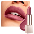 BEAUTY SEARCHER Lipstick, Metallic Shine Finish Lip Balm Glossy Hydrating Nude Velvet Red Long-Lasting Moisturisation Luxury Lip Stick Makeup ((01) Love Burgundy)