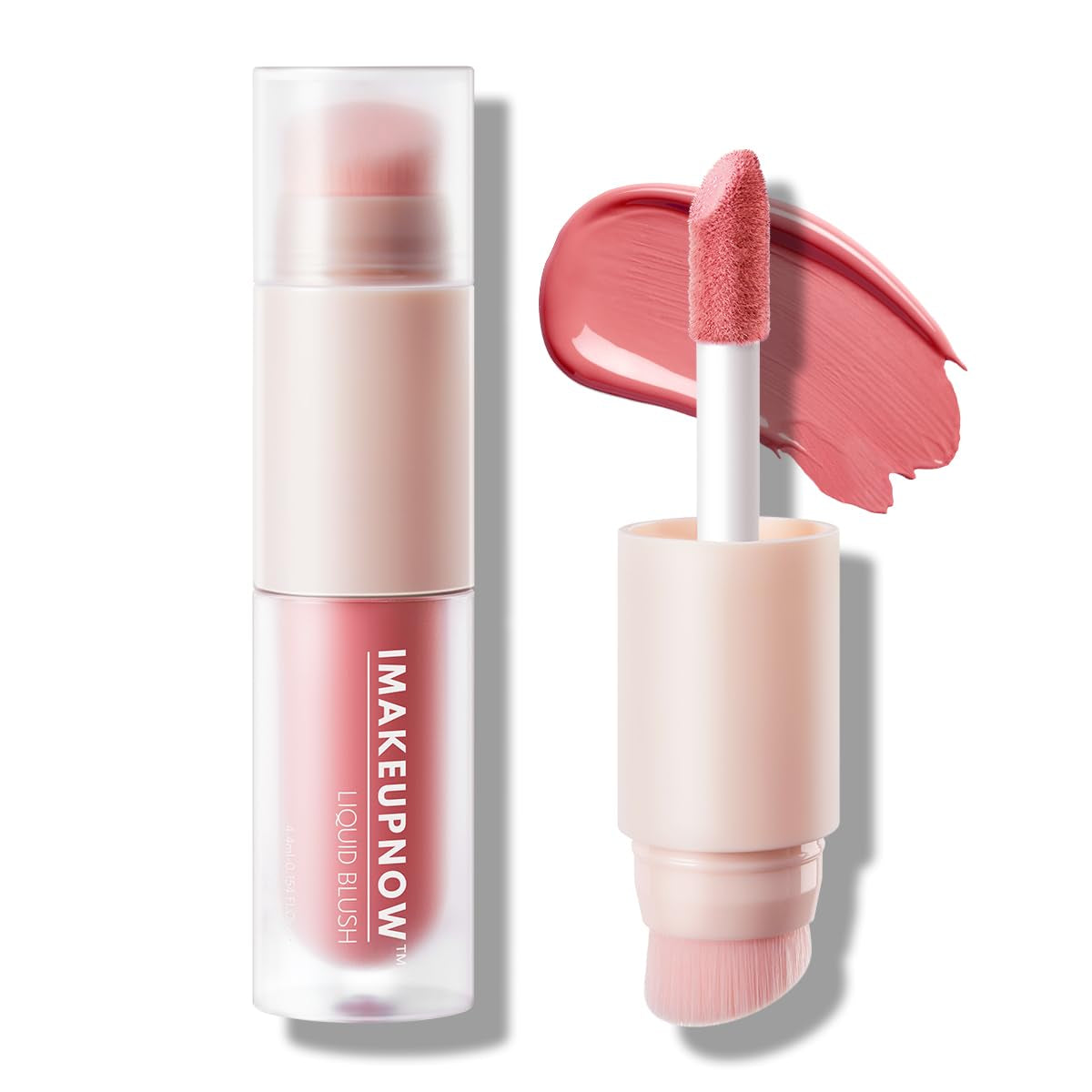 Liquid Blush Stick for Cheeks Natural Matte Finish Make Up, High Pigment Blush Stick Long-Lasting Dewy Cheek Tint with Build in Brush#L001