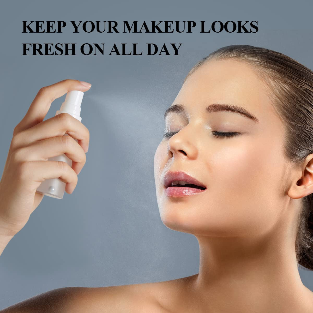 Eyeshadow Primer ＆ Setting Spray,Long Lasting Makeup Eye Primer and Spray.Blurring & Oil Absorbing Face Setting Spray for Makeup-(1.15 Fl. Oz ＆0.35 Oz） Ice Cream