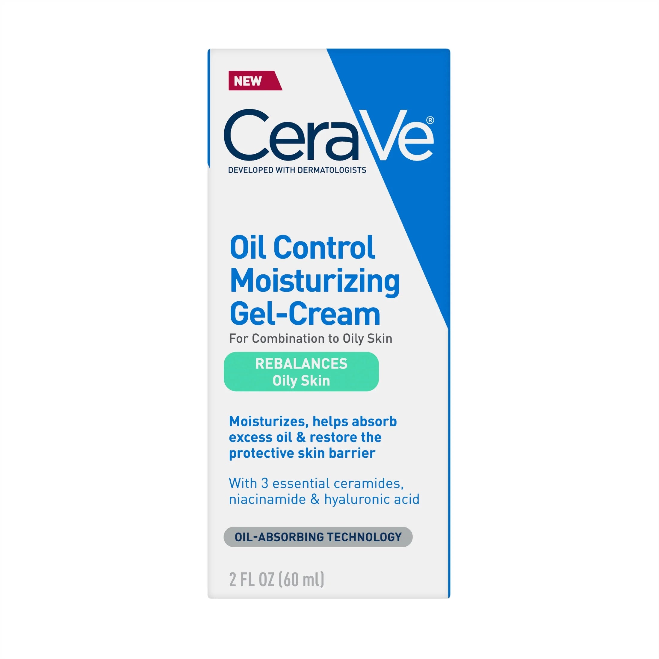 Oil Control Moisturizing Gel-Cream Face Moisturizer for Oily Skin, 3 Fl Oz