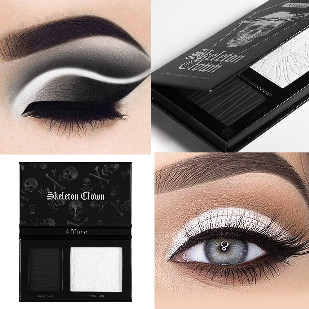 Gothic Makeup Palette - High-Pigment Foundation & Eyeshadow for Halloween Looks
