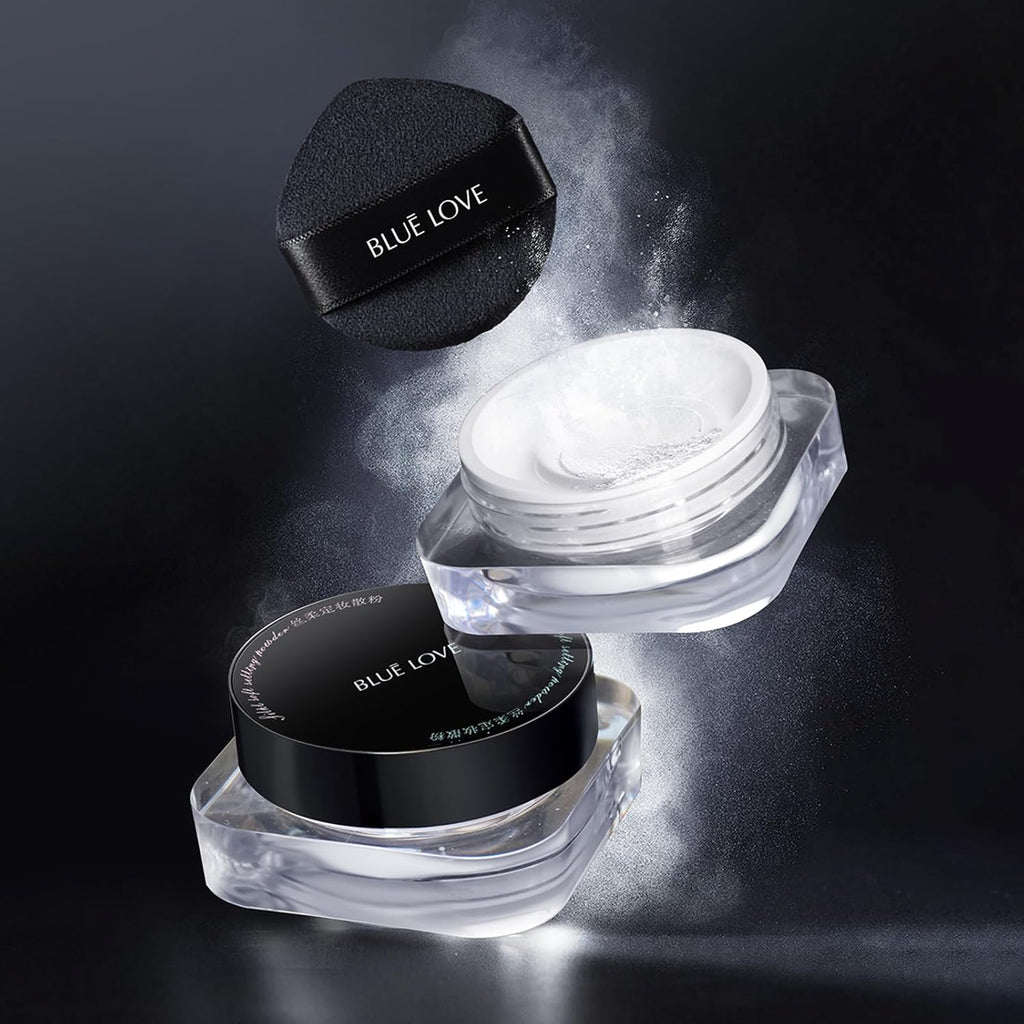 Loose Setting Powder Makeup for Face, Oil Control Smooth Face Makeup Powder Foundation, Waterproof Setting Powder Compact, Make up Finishing Powder (Transparent)