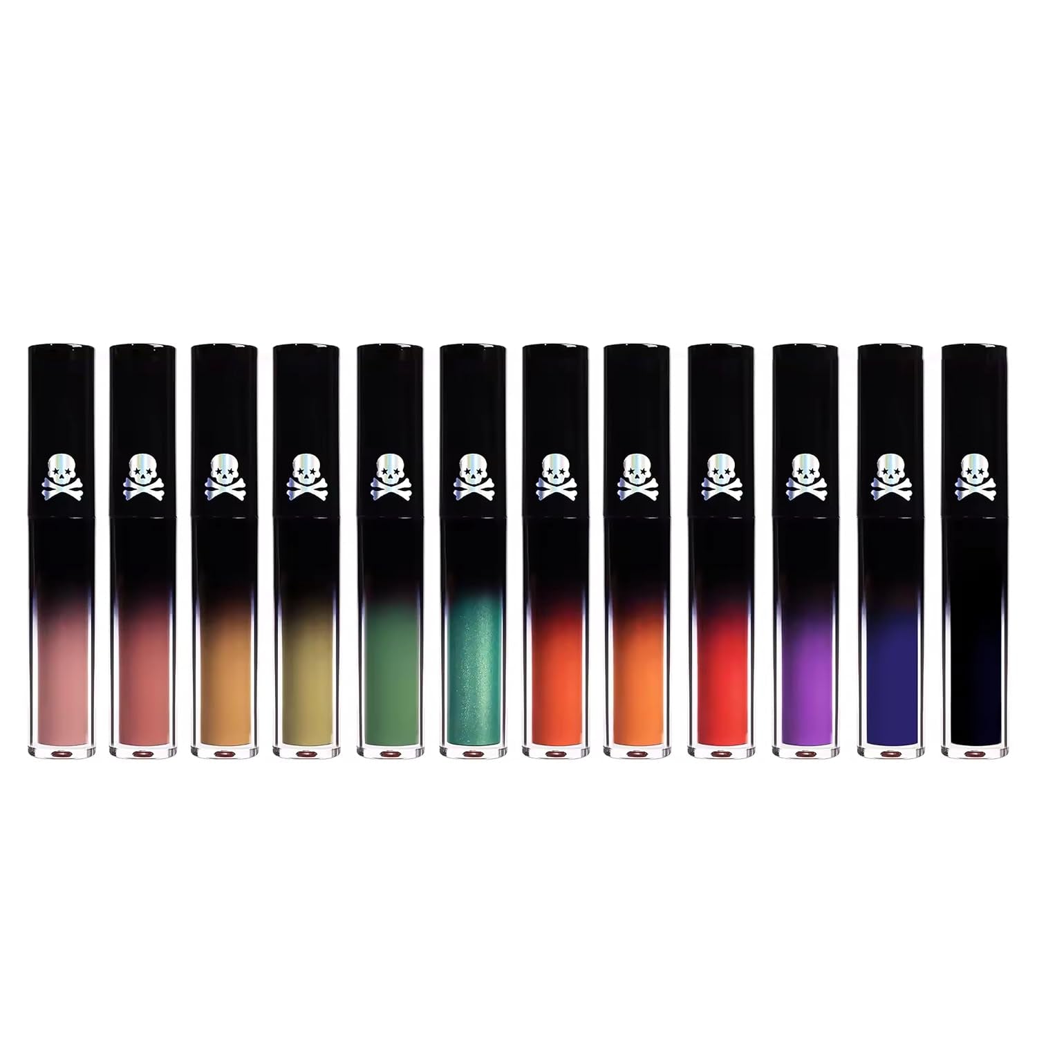 4Pcs Gothic Style Lipstick Kits, Goth Make up Green Matte Lipstick, Red, Long Lasting Lip Stick for Halloween Festival Goth Makeup Lip Gloss Gift Sets for Women (Color A, 2.6 Ounce (Pack of 4))