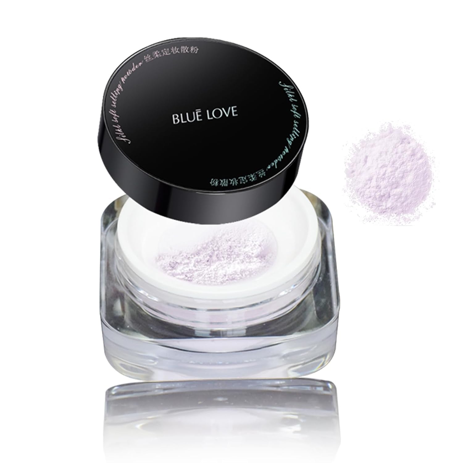 Loose Setting Powder for Oily Skin, Long-Lasting Oil Control Makeup, Waterproof Compact for a Smooth Finish (Purple)