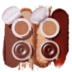 Cream Blush for Cheeks and Eye, Shimmer Eye Shadow Palette Pigmented Pink Blush Make up Sets 2PCS - #002 + #003