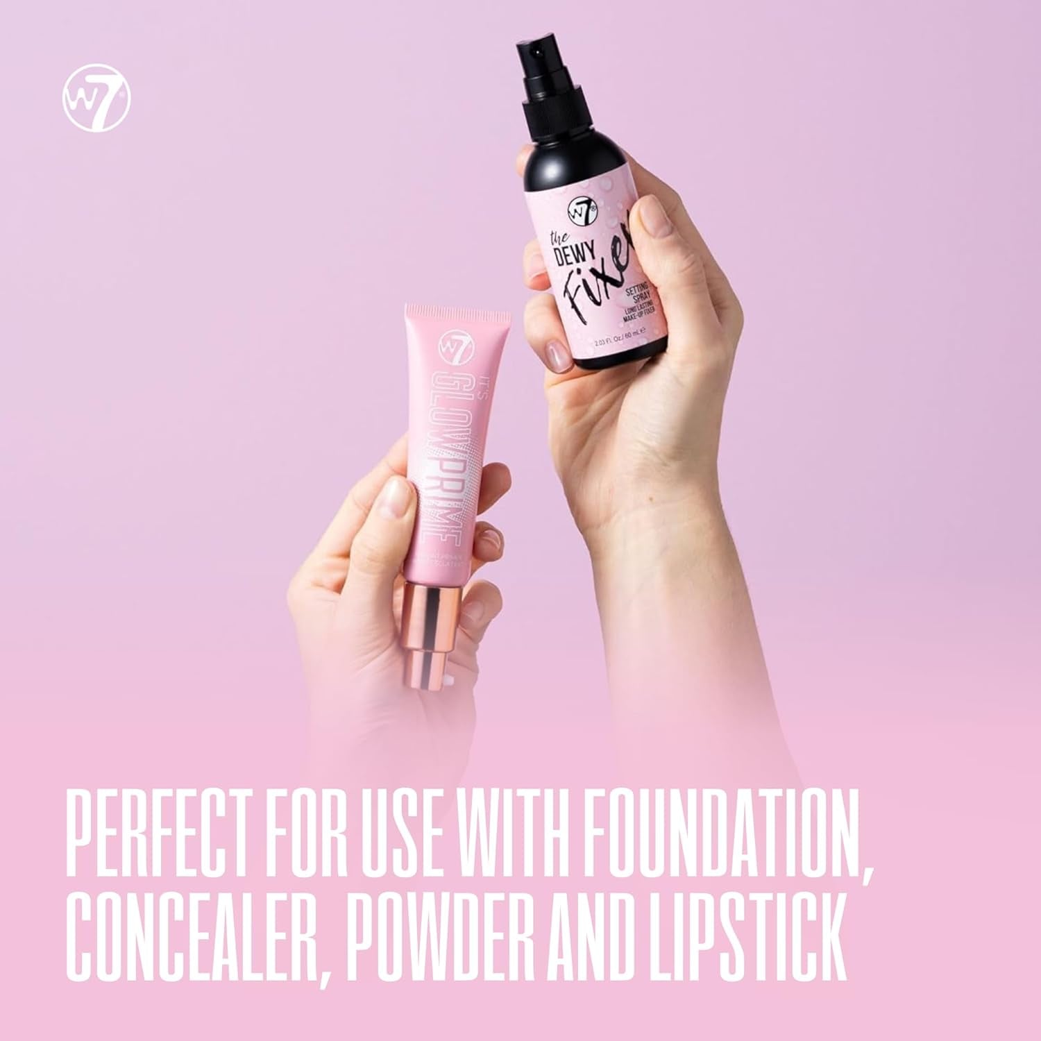 the Fixer Glow Set - Makeup Primer & Setting Spray Duo for Radiant, Dewy Finish - Golden Sheer Coverage, Lightweight & Non-Sticky
