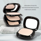 2 Layers Setting Powder - Matte Finishing Face Powder Compact - Light Shade Flawless Lightweight