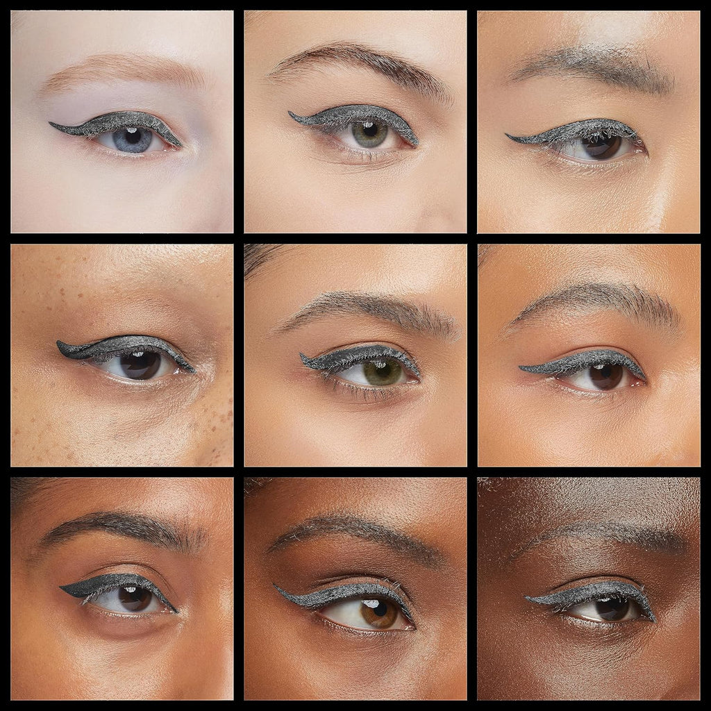 Liquid Eyeliner, High-Pigment Liquid Eyeliner with Extra-Fine Brush Tip, Easy Glide Smudge-Proof Formula, Charcoal