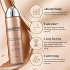 Airbrush Foundation Spray,Hydrates and Moisturizes,Silk Lightweight,Waterproof Foundation for Mature Skin,Buildable Coverage,Base De Maquillaje (01 Natural)