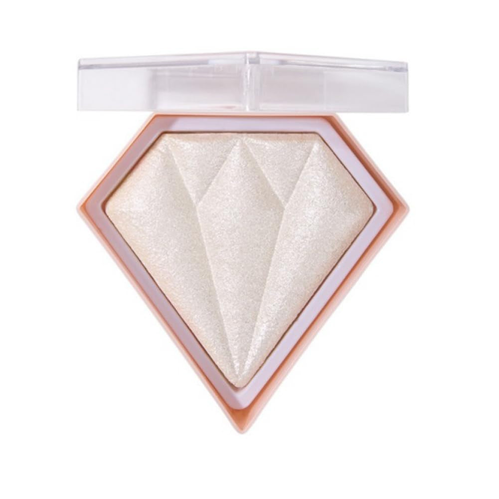 White Highlighter Makeup Palette, Face Highlighter Palette Glitter Highlighter Palette Shimmer Highlighter Powder for Face Cheek Illuminator Iluminadores De Maquillaje (01)