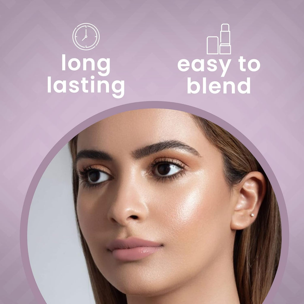 Cosmetics - Holographic Face Highlighter, Cream Lavender Highlighter Makeup Stick, Highly Pigmented Face Highlighter, Blendable Shimmering Highlight, Prismatic Glow, Cruelty & Paraben-Free