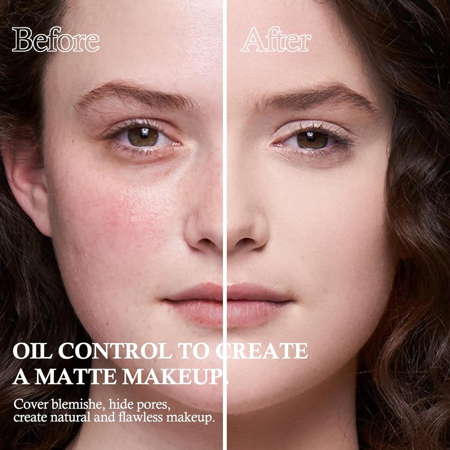 2 Layers Setting Powder - Matte Finishing Face Powder Compact - Light Shade Flawless Lightweight