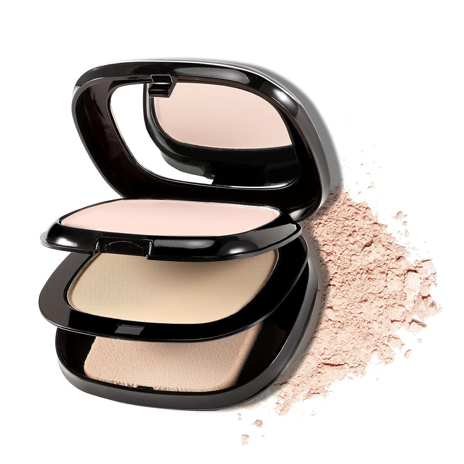 2 Layers Setting Powder - Matte Finishing Face Powder Compact - Light Shade Flawless Lightweight