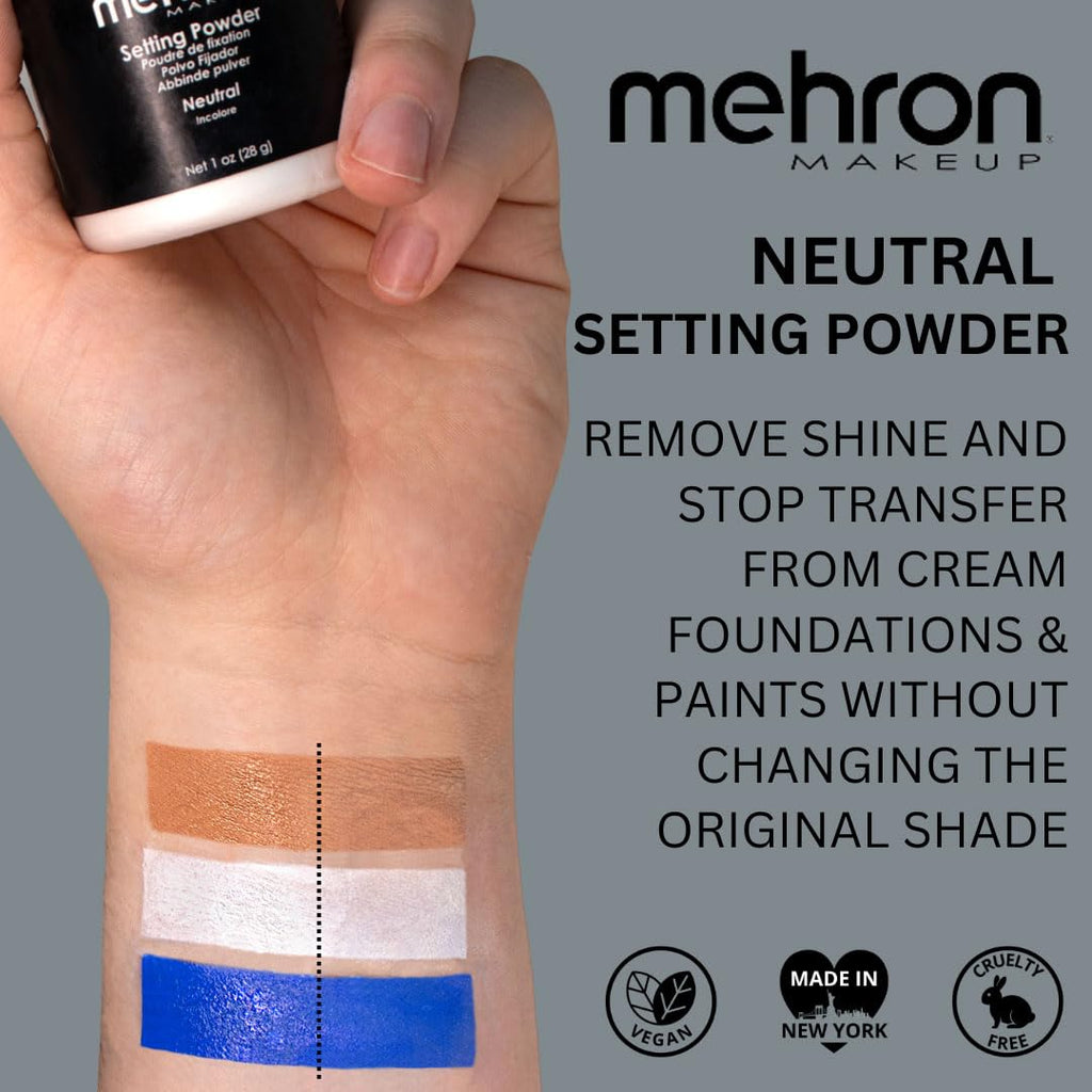 Makeup Setting Powder | Loose Powder Makeup | Perfect for Halloween 1 Oz (28 G) (Neutral)