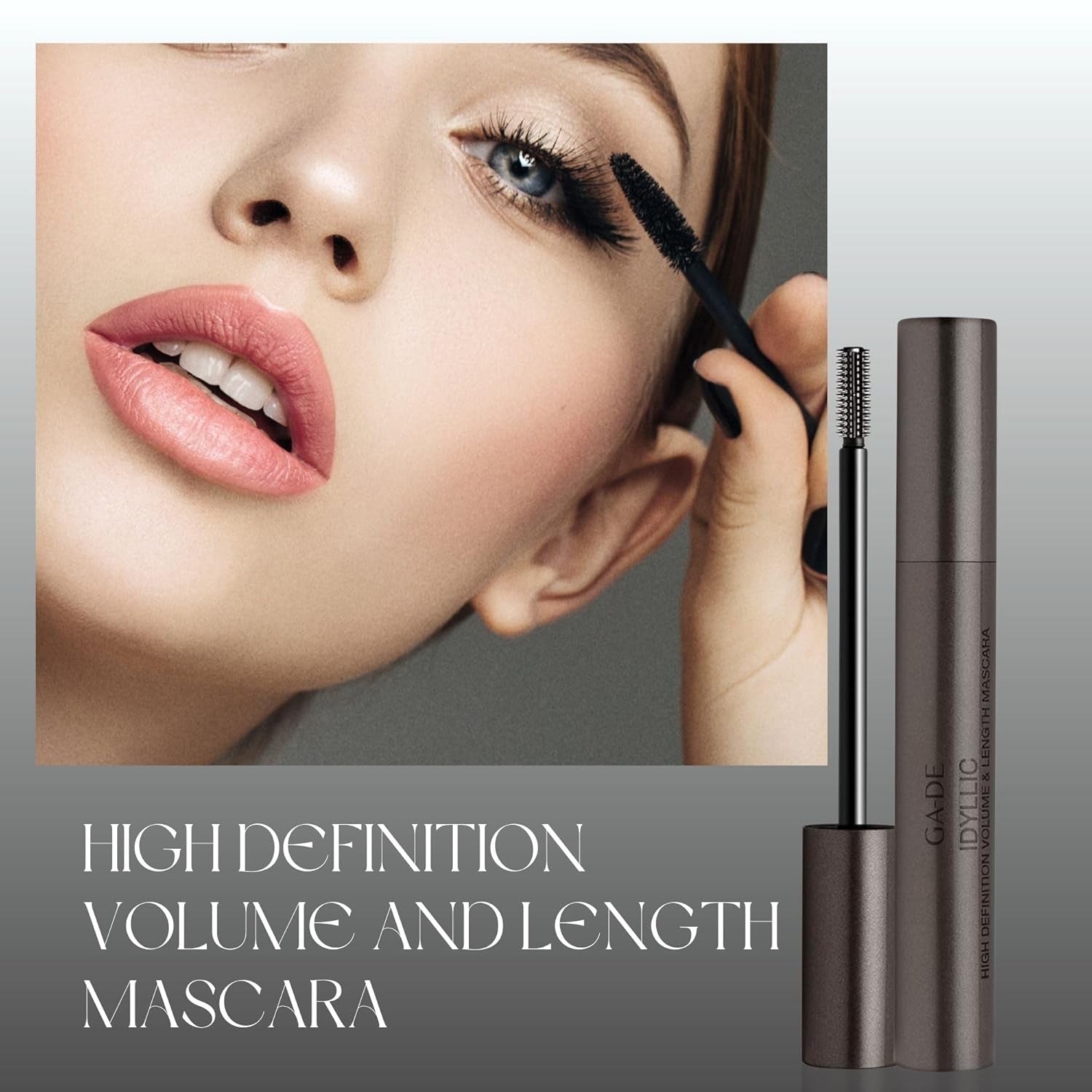 Idyllic High Definition Volume and Length Mascara - Infused with Marine Algae, Grape Seed Extract, and Hydra-Mineral Complex - Black - 0.3 Oz