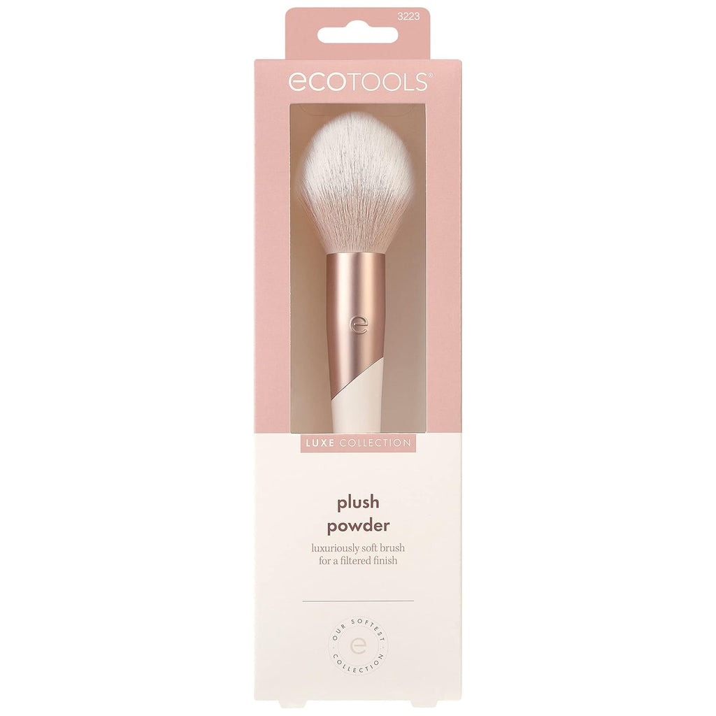 Luxe Plush Powder Makeup Brush for Blush & Bronzer, Works Best with Powder Makeup, Luxurious and Glamorous, Eco-Friendly Premium Makeup Brush, Synthetic Bristles, Pink, 1 Count