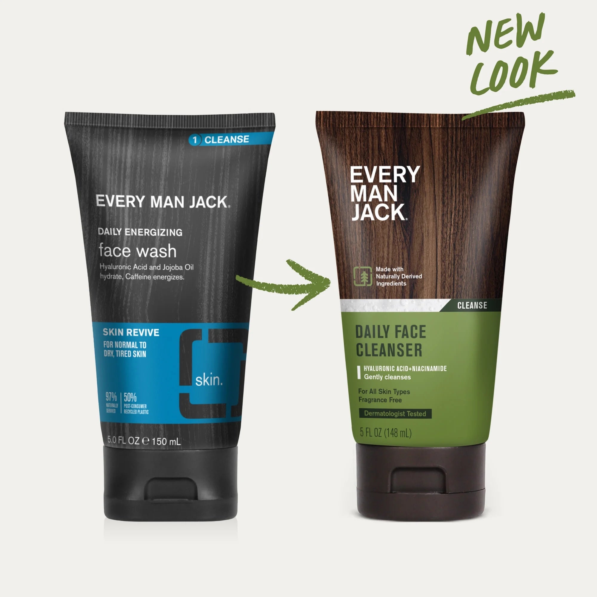 Daily Energizing Fragrance Free Face Wash for Men, All Skin Types, 5 Oz