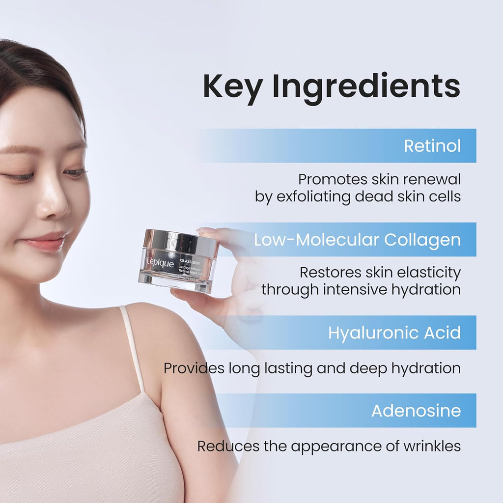 Retinol Night Cream 1.69Oz - No.1 Korean Premium Overnight Repair Cream for Face and Neck - Collagen, Centella, Hyaluronic Acid - anti Aging, Acne, Moisturizer, Face Cream, Hydrating, Firming