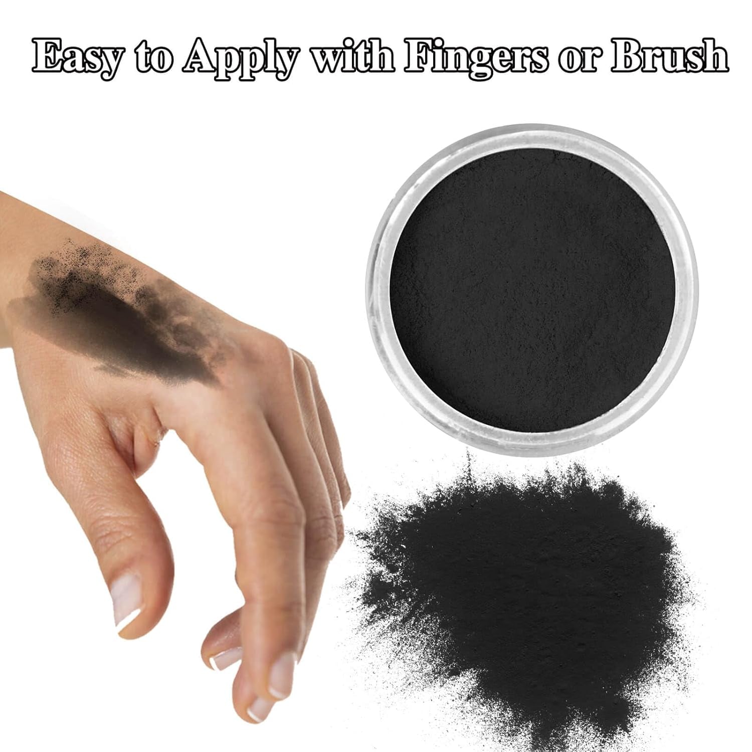 Black Special Effects Powder,Ultrafine Loose Dirt Powder for Stage,Video and Movie Performances,Professional Special Effect Makeup Powder for Halloween,Charred Ash,0.88Oz
