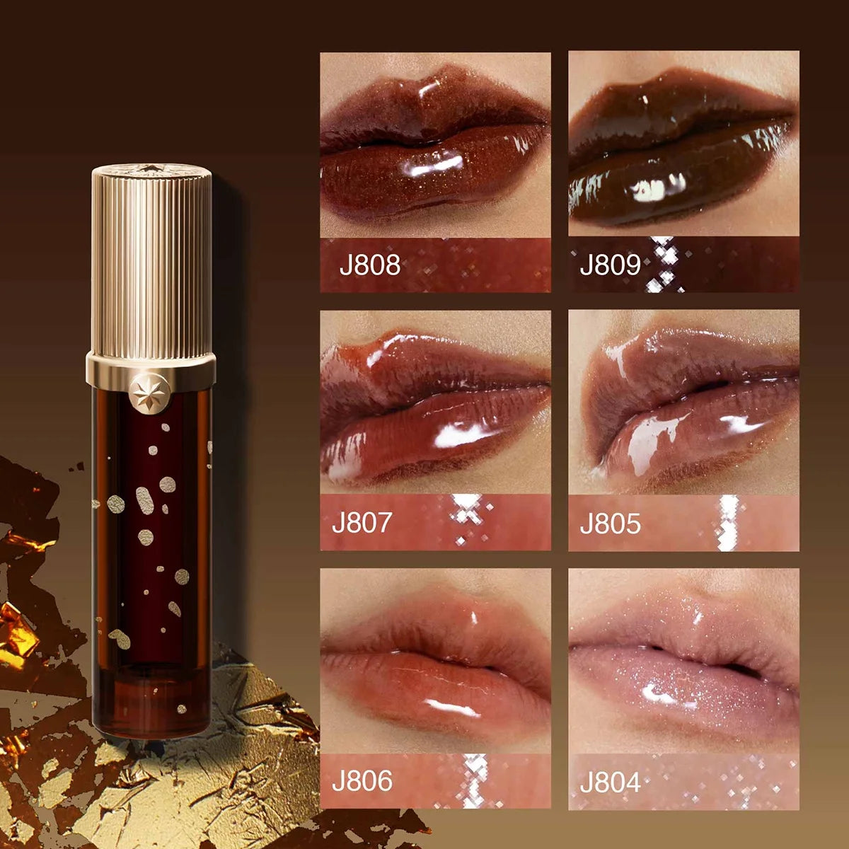 High Shine Lip Gloss, Moisturizing Lip Lacquer, Quick-Drying Glossy Finish Lip Glaze, Hydrating Lip Stain for a Luminous Look