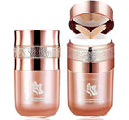 Butterfly Air Cushion Powder Puff BB Cream, Korean Butterfly Cushion CC Cream, Moisturizing Concealer Makeup Base BB Liquid Foundation (2Pcs Natural)