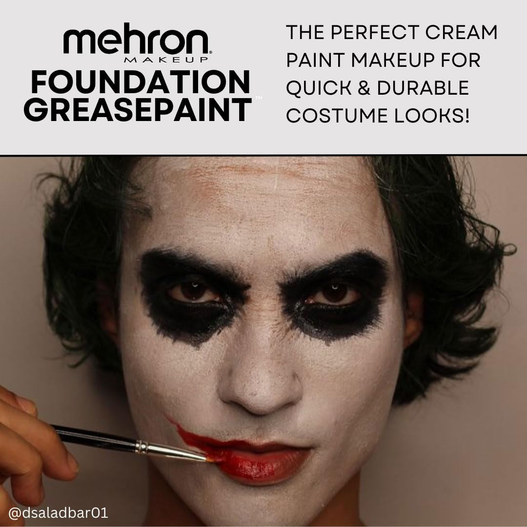Makeup Foundation Greasepaint | Stage, Face Paint, Body Paint, Halloween Makeup 1.25 Oz (38 G) (BLACK)
