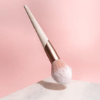 Luxe Plush Powder Makeup Brush for Blush & Bronzer, Works Best with Powder Makeup, Luxurious and Glamorous, Eco-Friendly Premium Makeup Brush, Synthetic Bristles, Pink, 1 Count