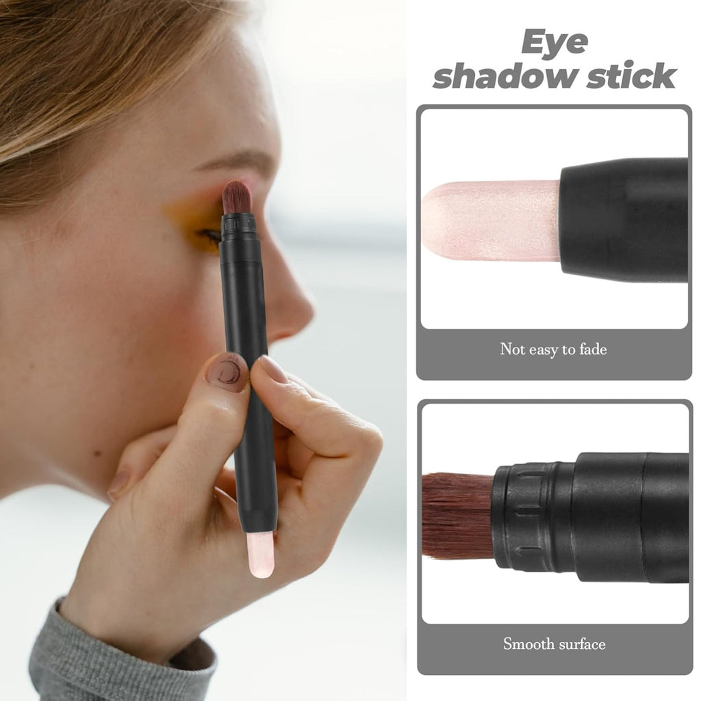 Dual Sided Makeup Brush Eye Shadow Stick Eye Makeup Pen Precision Applicator Travel-Friendly