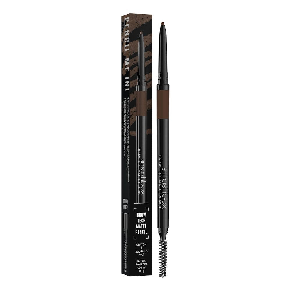 Brow Tech Matte Eyebrow Pencil | Waterproof, Smudge Proof + Long Lasting Brow Pencil with Spoolie Brush
