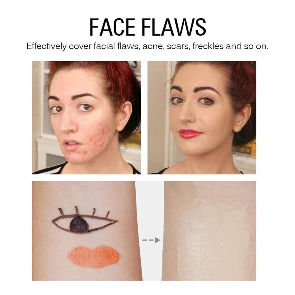 Full Coverage Concealer & Face Makeup Primer Make up Set Smooth Long Lasting Matte Poreless Waterproof Cosmetic Kit 6Ml