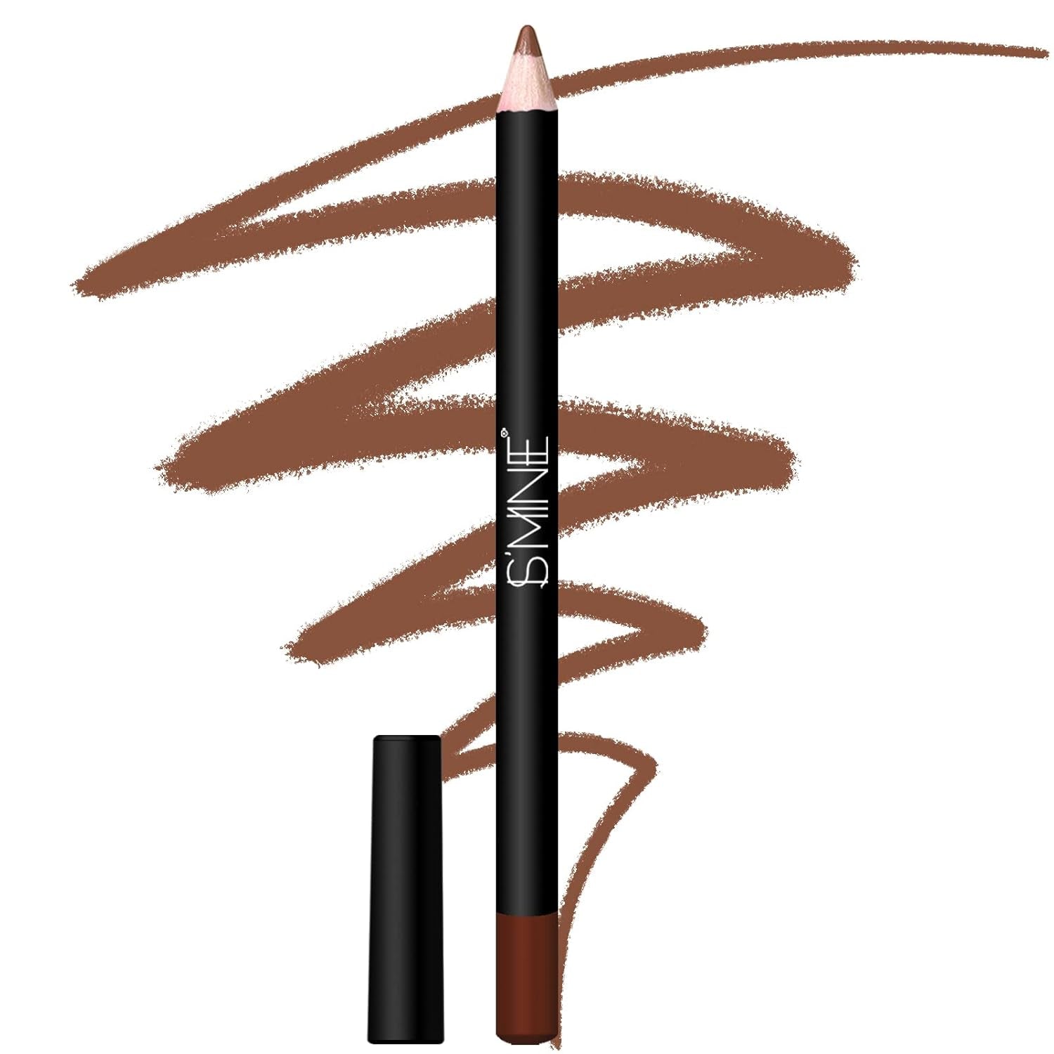 ISMINE One Coffee Light Brown Lip Liner, Professional Matte Lip Pencil Waterproof Long Lasting Smooth Natural Lip Liner (#19)