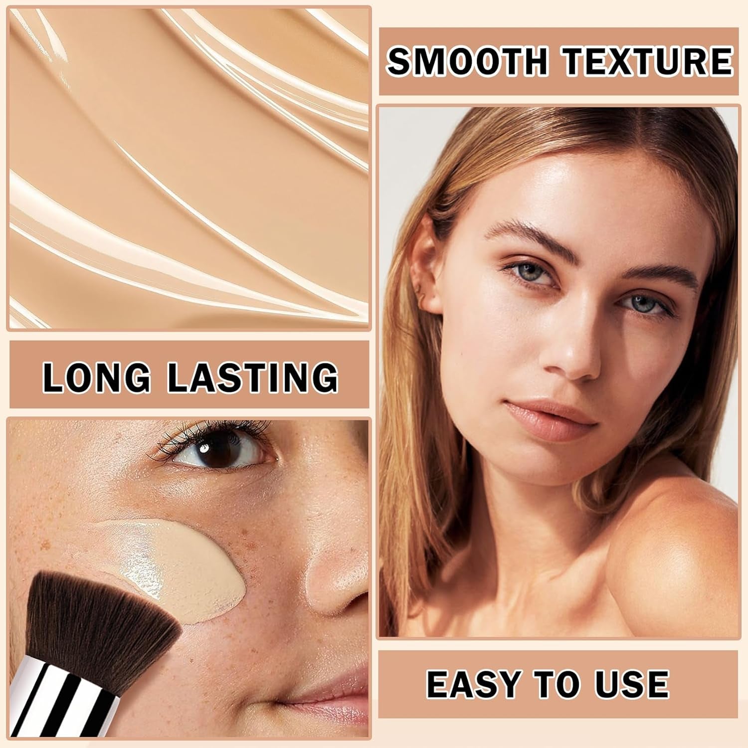 Airbrush Foundation Makeup Airbrush Flawless Setting Spray Foundation Makeup Lightweight Breathable Matte Foundation for Natural Radiant Finish-（02 Beige）