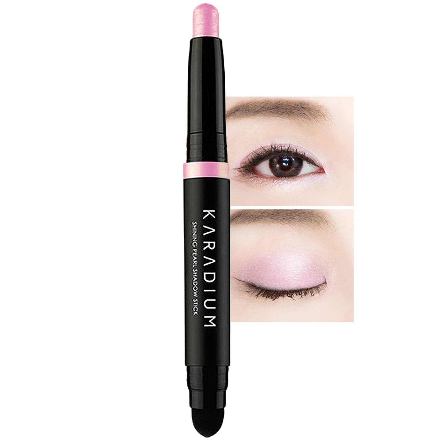Shining Pearl Smudging Eye Shadow Stick 1.4G (#2 Ice Pink) - Waterproof Long Lasting Daily Eye Makeup Eye Shadow Stick - Creamy Texture, Easy to Draw - Hypoallergenic for Sensitive Eyes