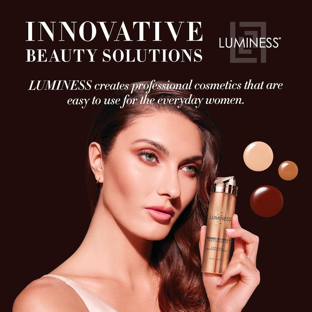 Silk Airbrush Spray Foundation - Full Coverage Foundation - Formula Hydrates & Moisturizes with Hyaluronic Acid, Aloe Vera & Hydrolyzed Silk (Shade - Rich)
