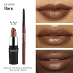 Cosmetics Lip Liner for Women, Dark Brown Lipliner Lip Pencil, Waterproof Lipliner, Vegan + Cruelty Free Makeup, Bare