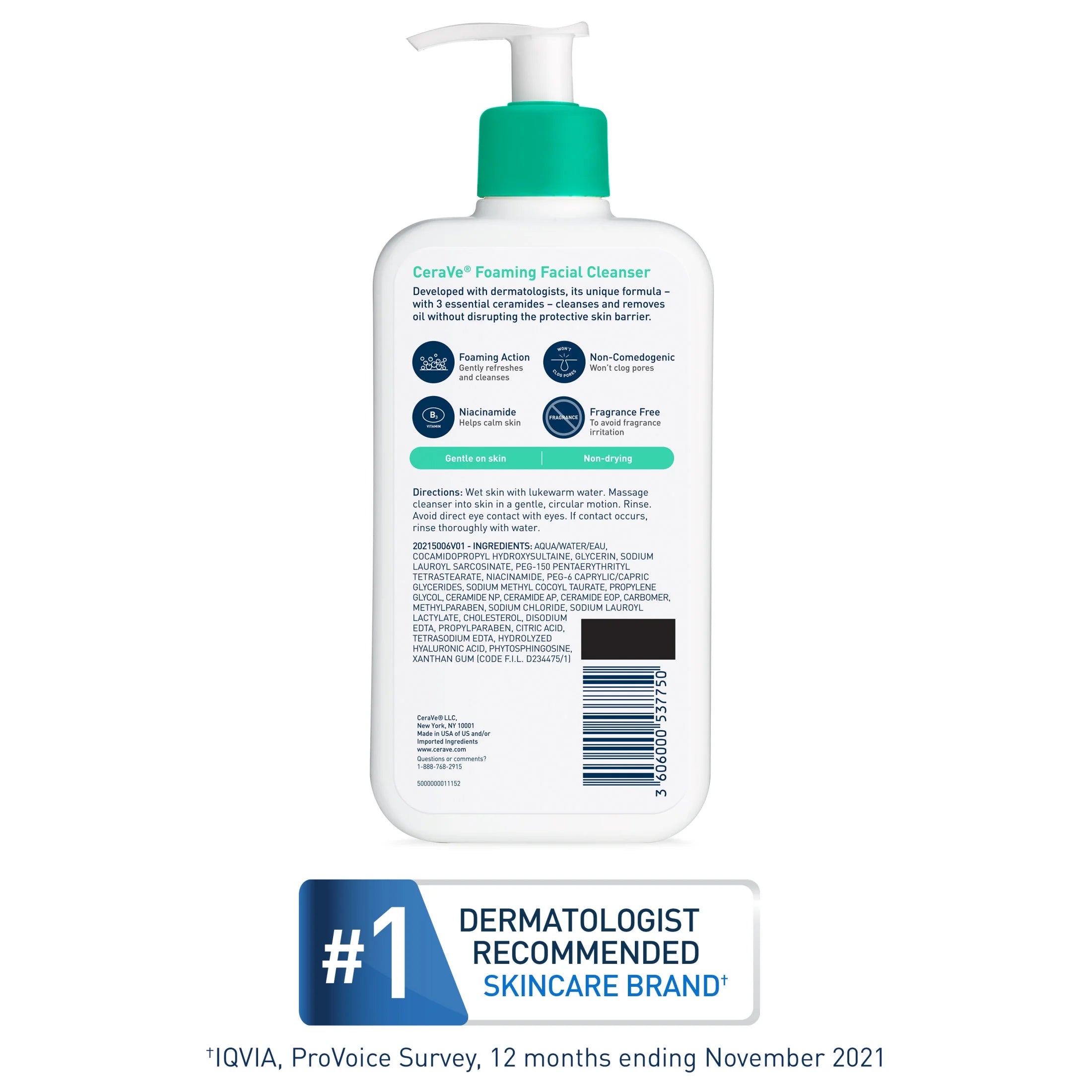 Foaming Facial Cleanser for Normal to Oily Skin, 12 Fl Oz