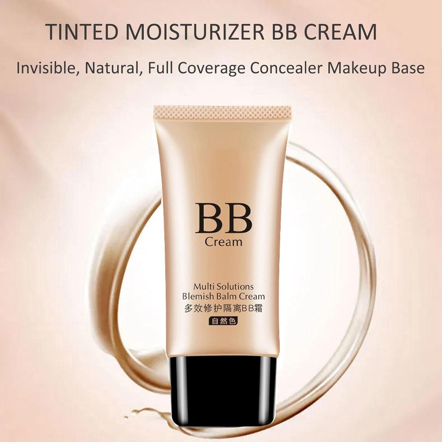 Hydrating BB Cream, Tinted Moisturizer BB Cream for Natural Skin Types, Multi Effect Foundation Primer BB Cream, Full-Coverage Foundation and Concealer, Evens Skin Tone, Oil-Free, Medium