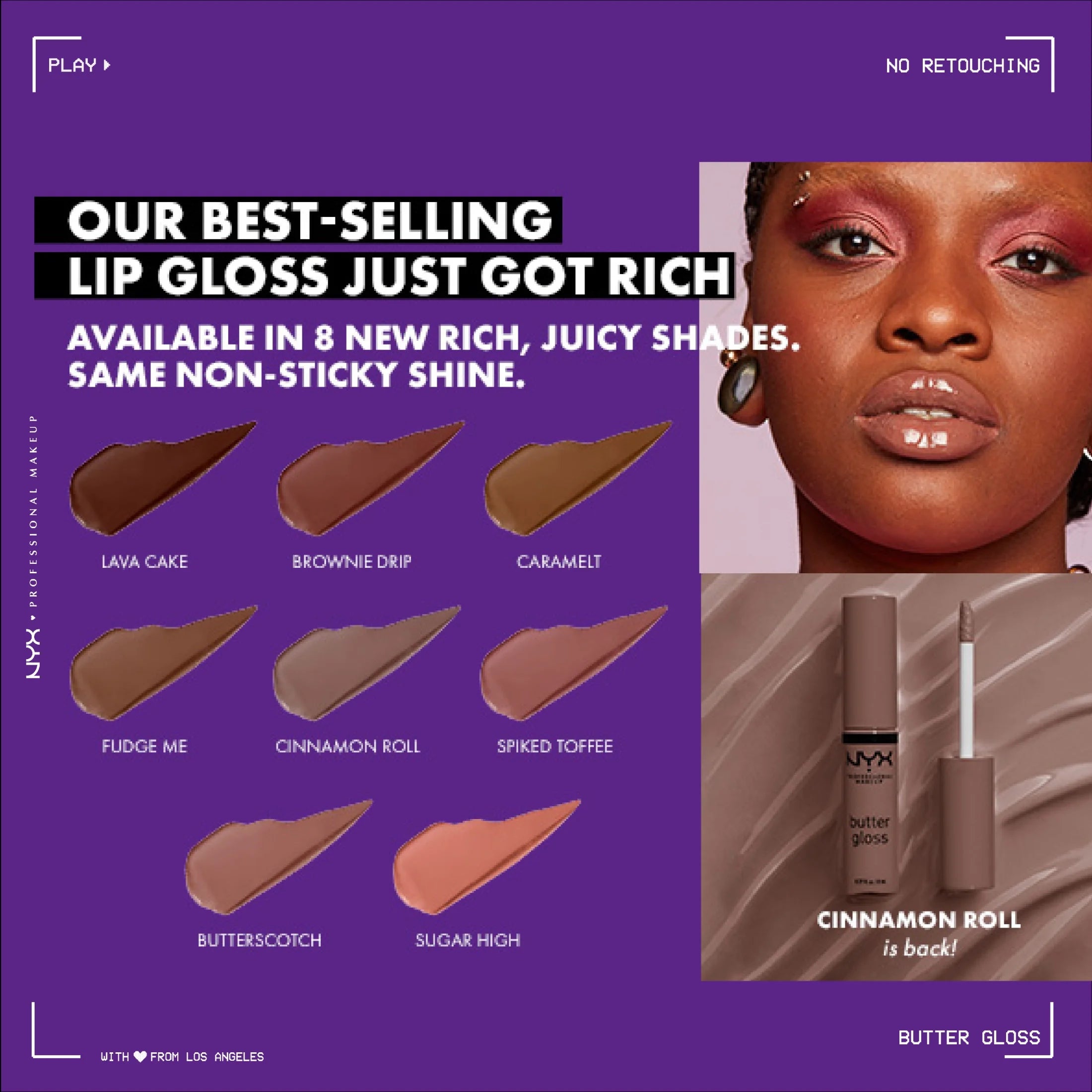 Butter Gloss, Non-Sticky Lip Gloss, 46 Butterscotch, 0.27 Fl Oz