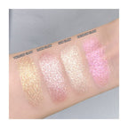 ELESSY Highlighter Makeup Palette,Face Glitter Illuminator Palette,Natural Sparkling Finish Highlighter Powder,High Glossy Shimmer Smooth Baked Powder,Lasting Shining Highlighter Palette -SUN GLOW