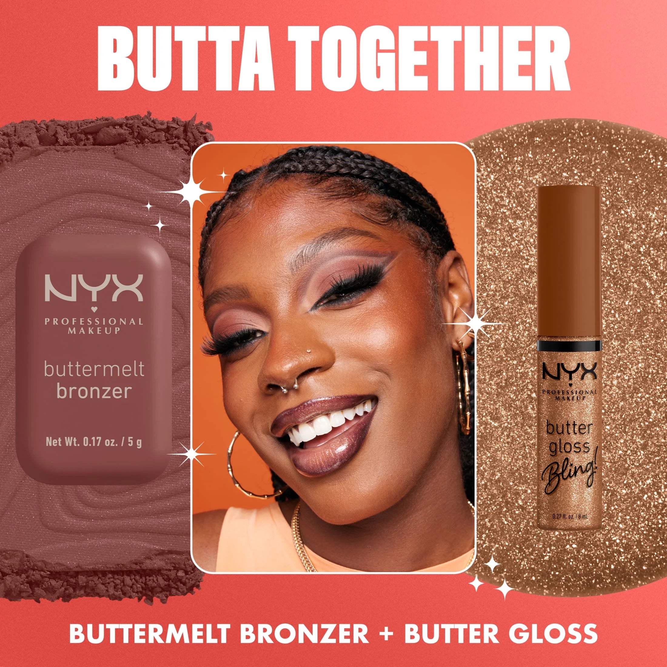 Butter Butter Gloss Bling Non Sticky Lip Gloss, Bring the Bling, 0.27 Fl Oz