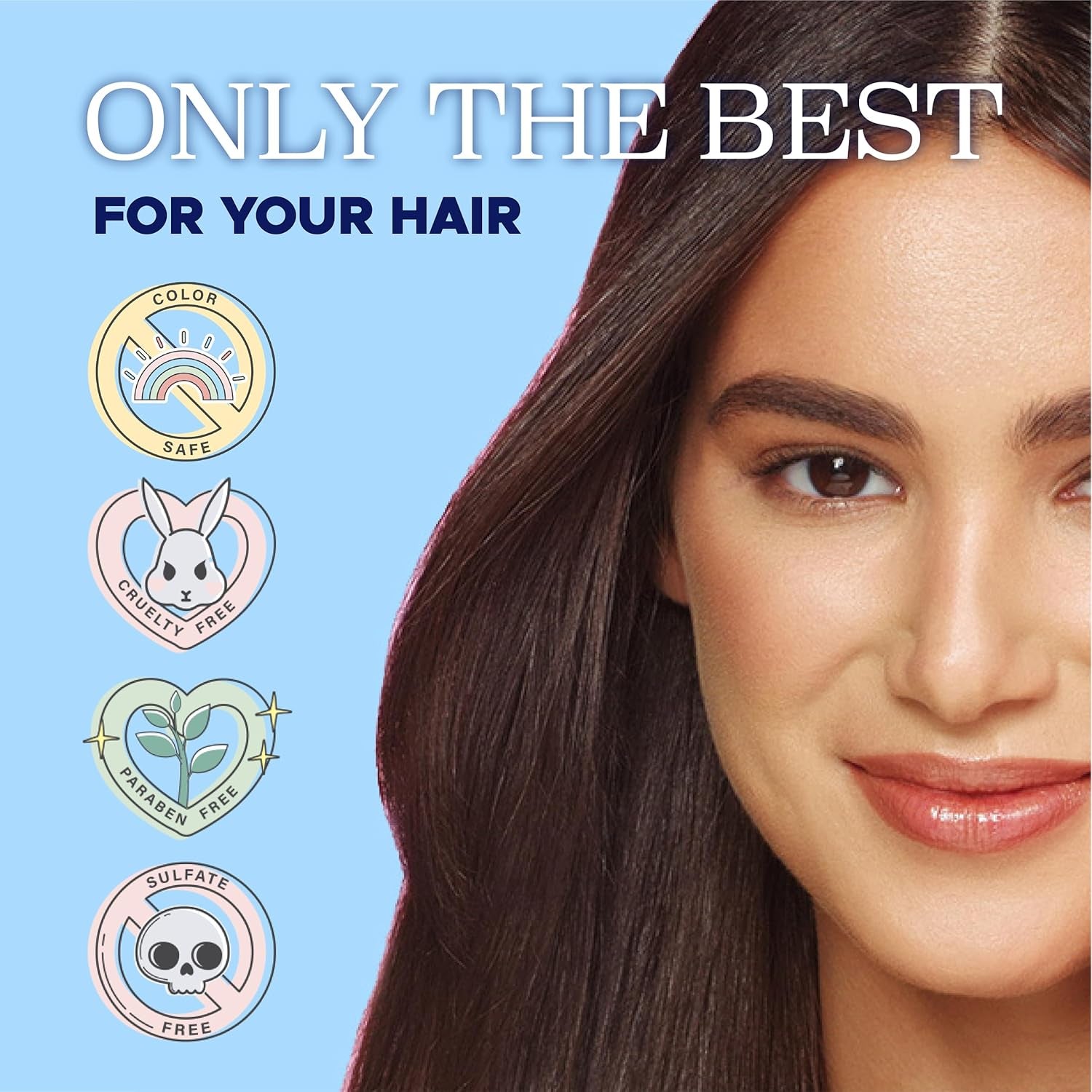 Luseta Color Brightening Blue Shampoo for Brunettes and Brassy Orange Tones, Hair Care Routine Shmapoo for Color Treated Hair, Revive Cool-Toned Hair Colors, Sulfate Free 33.8Oz