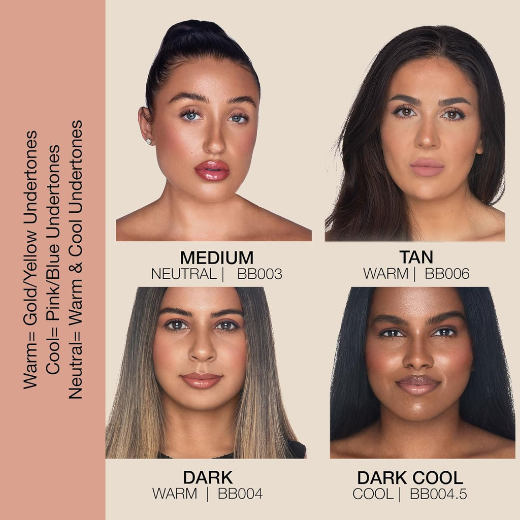 BB Cream SPF 20 – Mineral Sunscreen & Liquid Foundation, Lightweight Face Moisturizer with Buildable Coverage, Matte Finish, Non-Toxic, Paraben-Free, Cruelty-Free – 1.7 Oz - Fair Cool